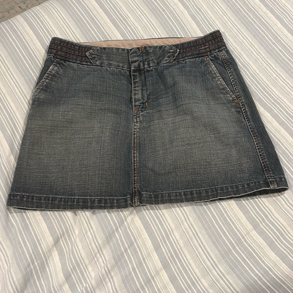 7 For all mankind denim mini skirt